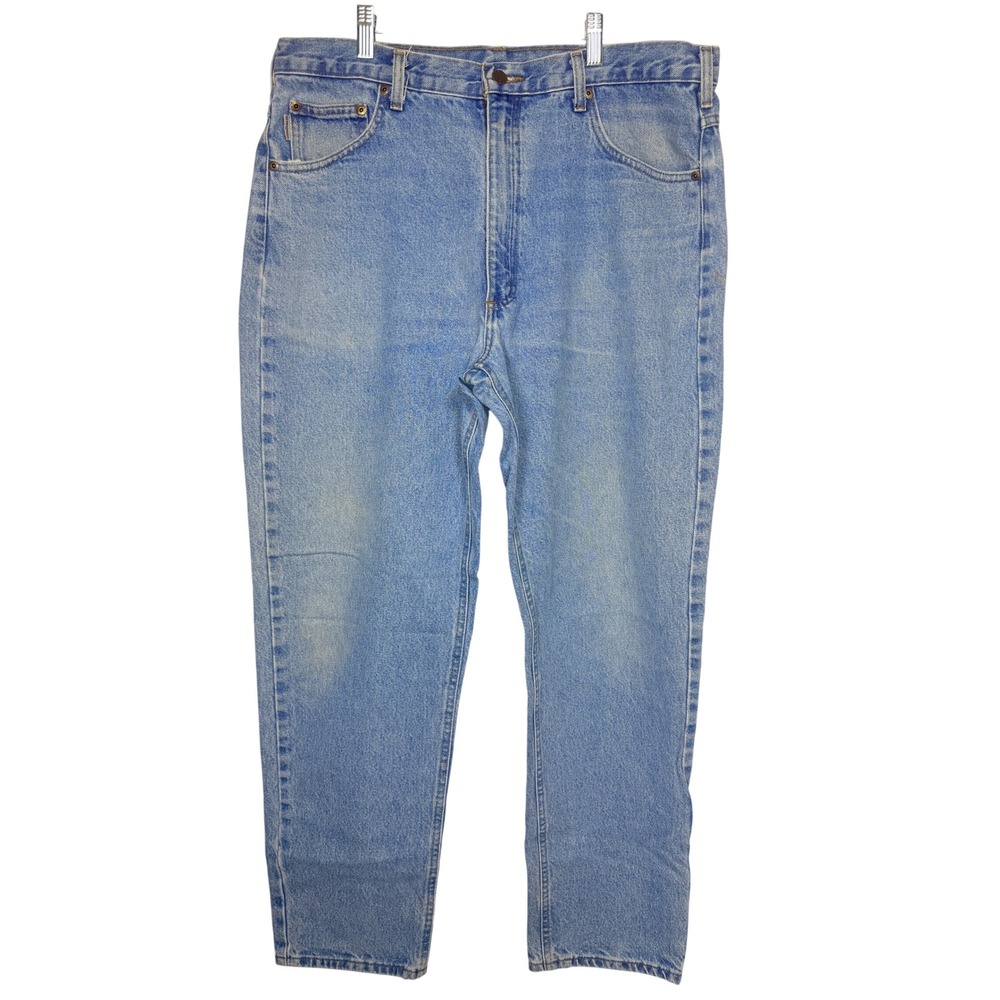 Carhartt Mens Vintage 00s B18 Jeans 35x30 Light Wash Heavyweight Denim Blue